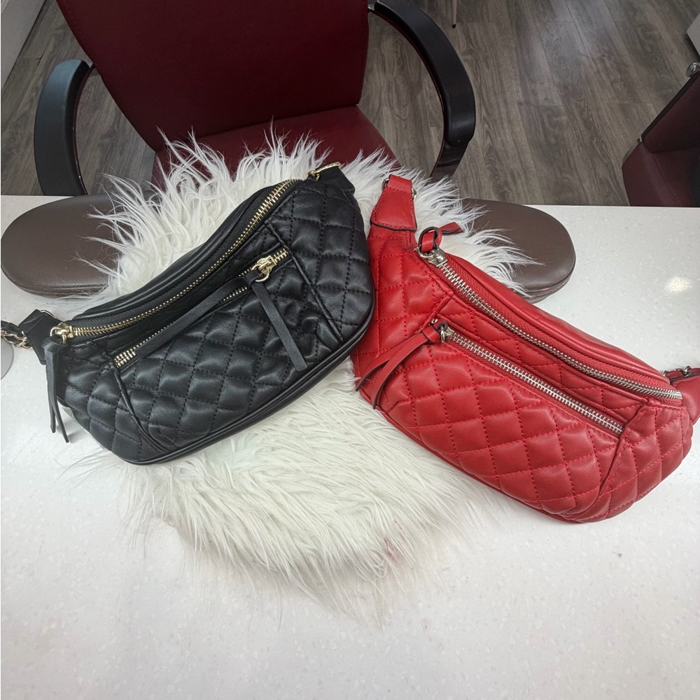 Express Quilted Black and Red Fanny packs (2, but can be sold separately)